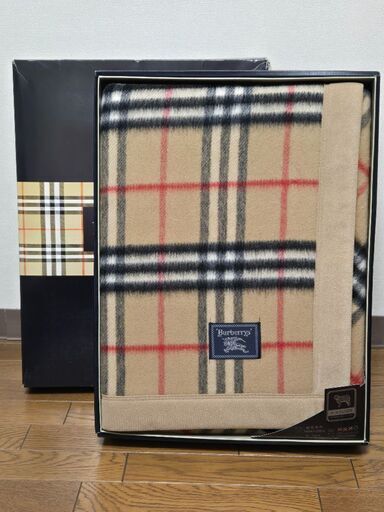 BURBERRY バーバリー 毛布 140×200 ウール 寝具 ブランケット