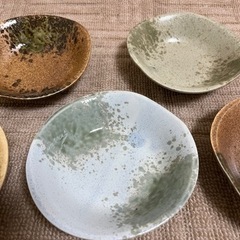 伊賀五窯三ツ足中鉢揃　5枚の画像