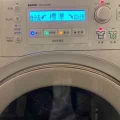 【成約済】☆Panasonic☆ドラム式洗濯機☆エアウォッシュ☆洗濯9キロ☆乾燥6キロ☆サンヨー☆AQUA2008モデル☆AWD-AQ3000（左開き）の画像