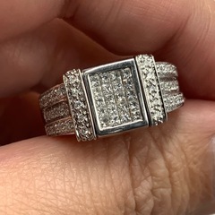 K18WG ダイヤモンドリング　リバーシブル　1ct 約14号　...