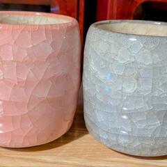 新品未使用✨たち吉✨京焼✨萬古焼✨貫入釉✨湯呑✨2点セット✨ 玄風✨あかつき✨の画像