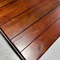  アイアン 車輪 移動可能 幅約90cm 高さ33cm ローテーブル コーヒーテーブル リビングテーブル キャスター 取っ手付き Usedの画像