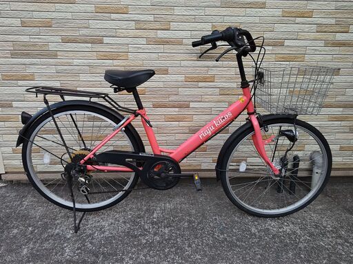 中古自転車 6段変速 24インチ LEDオートライト 軽整備済み 防犯登録対応 町田市 相模原市 MM611