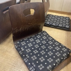 （1脚定価7800円）座椅子 和モダン 当時物 座敷　木製　　複数購入の方割引ありの画像