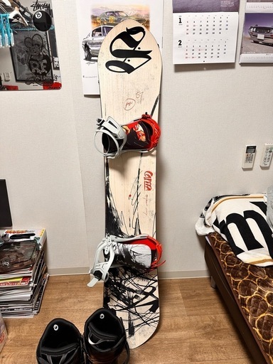 スノーボード　カズモデル　157センチ　ビンディングセット