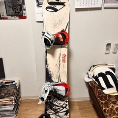 スノーボード　カズモデル　157センチ　ビンディングセット