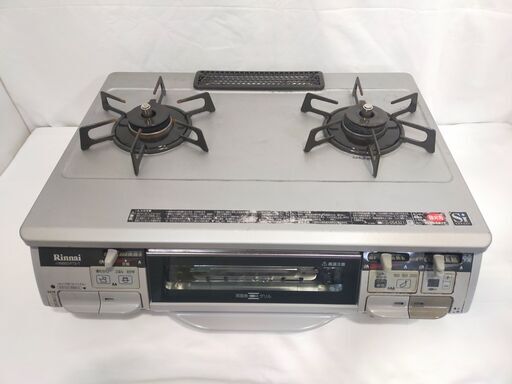 △ Rinnai リンナイ グリル付ガステーブル 都市ガス用 RTS-M660VFTS-TR 2010年6月製 スパークのみ確認済 現状渡し