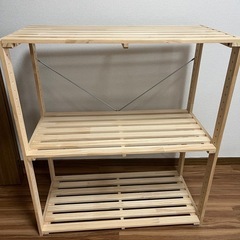 木製３段ラック❗️お取引中です🙇‍♂️