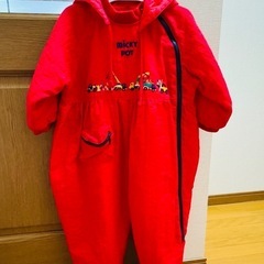 90サイズ ジャンプスーツ🍎赤