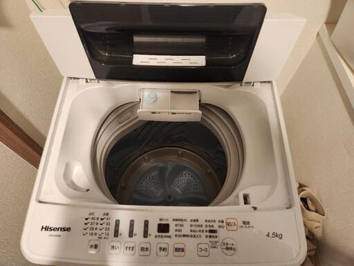 取りに来て頂ける方☆洗濯機4,5kg Hisence HW-E4502 動作確認済