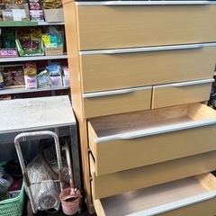 ジャンク　チェスト　タンス　無料　衣装タンス　　ソフトクローズ　ハイチェストの画像