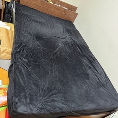 収納付きセミダブルベッド マットレス付き  