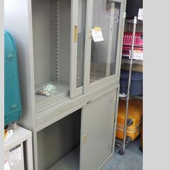 ID：572881　書庫上下２段セット　カギ無しの画像
