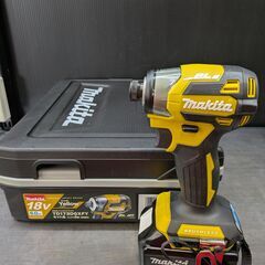 【未使用】マキタ　充電式インパクトドライバセット品　TD173DGXFY　充電器・バッテリ2個【ハンズクラフト熊本けやき通り店】【引き取り限定】の画像