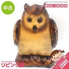 ss7245　木彫りの梟 高さ34cm 北海道土産 屈斜路湖 木...