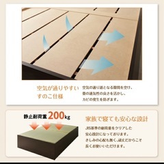 2/9まで】【2/9まで】小上がり　畳ベッド　収納付き　ダブルの画像