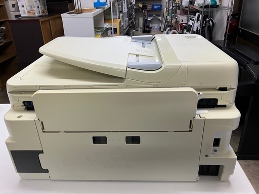 W2501-560 EPSON ビジネスプリンター インクジェット式 PX-M5080F 2018年製 通電確認済み 純正黒インク1個付き キズ汚れ色あせ有り