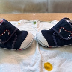 ミキハウス　紺ファーストシューズ　13cmの画像
