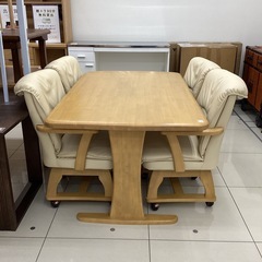 ダイニング5点セット 大川家具 LAVI TABLE1500の画像