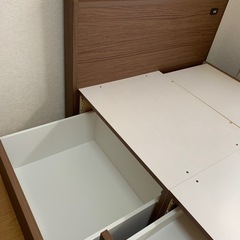 ニトリ製 収納付きベッド（シングルサイズ）電源コンセント付き！の画像