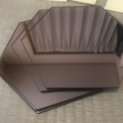 IKEA 鏡　六角形　5枚入　HONEFOSS ホーネフォッス　ゴールドタイプ　貼り付けテープ付きの画像