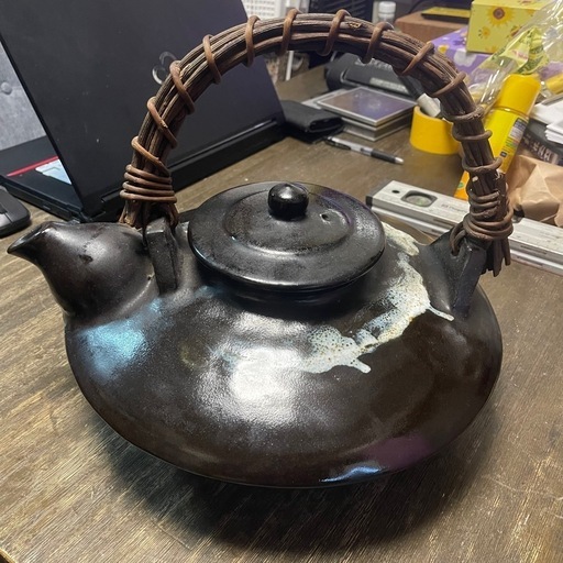 薩摩焼　苗代川　哲山　特大　黒ちょか　黒千代香　酒器　焼き物　陶器　【リサイクルショップ道楽屋】