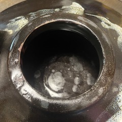 薩摩焼　苗代川　哲山　特大　黒ちょか　黒千代香　酒器　焼き物　陶器　【リサイクルショップ道楽屋】の画像
