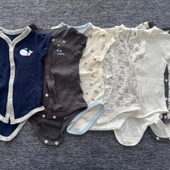 38点セット+ガーゼ　ベビー　男の子 　カバーオール　ロンパース　肌着　ガーゼ　50〜70㎝ 　の画像