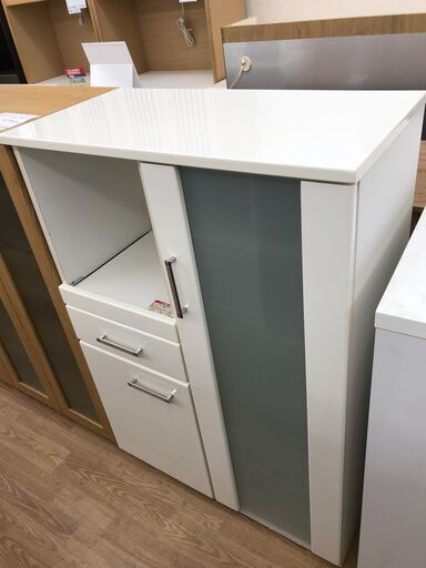 ★ジモティ割あり★ ニトリ レンジ台 ホワイト H115×W80×D40 クリーニング済み KJ7986