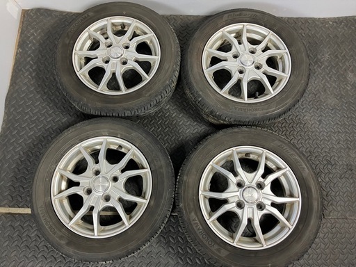 ヨコハマ ブルーアース 155/65R13 2019年製 アルミホイール付き 軽自動車に