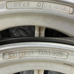 ヨコハマ ブルーアース 155/65R13 2019年製 アルミホイール付き 軽自動車に の画像