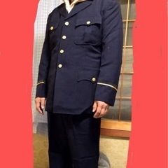 昭和レトロ旧制服セット 警察 旧型 冬服 上下 B5 金ボタン ...