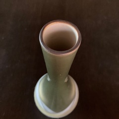 九谷焼　花瓶　鶴首一輪挿し　グリーン系　雲海　シルバー　ゴールド　花器の画像