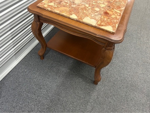 イタリア製 センターテーブル ローテーブル 大理石トップ ナチュラル