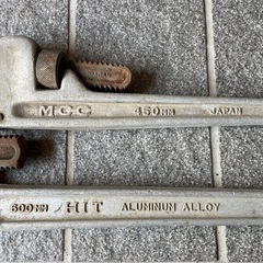 パイプレンチ　２本　中古品の画像