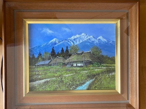 　尾身周三　「八ヶ岳の春」油彩画6号