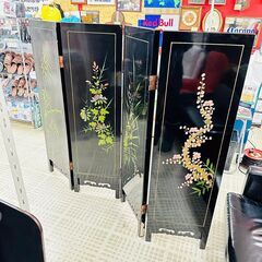 パーテーション 山水図 衝立 屏風 4連の画像