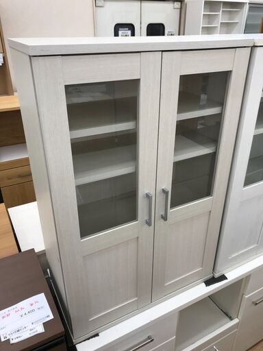 ★ジモティ割あり★  キャビネット ホワイト H90×W60×D29 クリーニング済み KJ7998