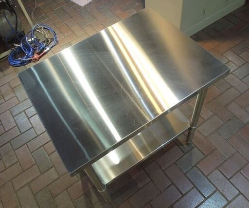 ステンレス 調理台 作業台 幅80×奥行60cm 2段タイプ キッチン台 業務用 厨房 札幌市東区 新道東店