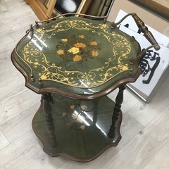 キッチンワゴン　イタリア製　アンティーク　花柄
