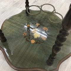キッチンワゴン　イタリア製　アンティーク　花柄の画像