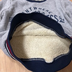 110cm 裏起毛グレー　トレーナーの画像