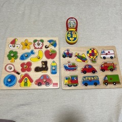 木製パズル　電話のおもちゃ