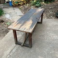 0129木の長机の画像