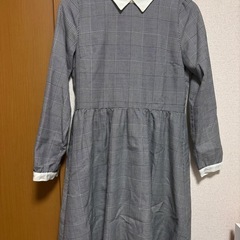 ワンピース　冬用ワンピース　千鳥柄　