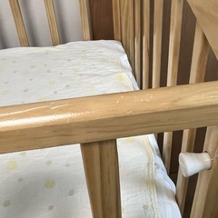 ハイポジションベビーベッド　アーチ　ナチュラルの画像