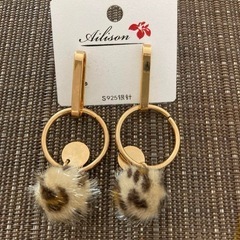 【無料】ヒョウ柄ピアス　プロフィール必読