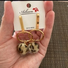 【無料】ヒョウ柄ピアス　プロフィール必読の画像