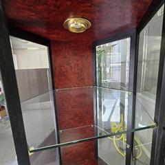 アンティーク家具　ガラスケース 照明付き傷や汚れありの画像
