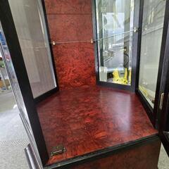アンティーク家具　ガラスケース 照明付き傷や汚れありの画像